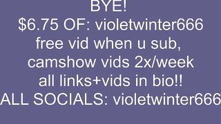 violetwinter666 - Video [Chaturbate] fuckpussy step-daughter Tantus Silk Athletic Build