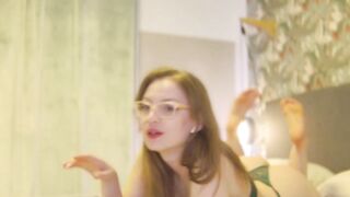 Bonnie-Sin - [Live Stripchat] nylon trimmed-white foot-fetish heels