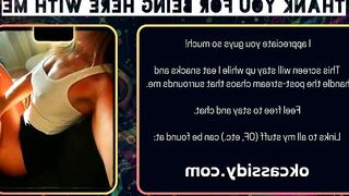 oh_ok_cassidy - Chat Latest Stream nerd Webcam snapshot facesitting slimbody