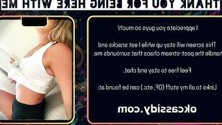 oh_ok_cassidy - Chat Latest Stream nerd Webcam snapshot facesitting slimbody