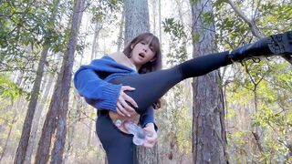 NEW ONLYFANS KittyxKum its cold out here guess i should warm up Asian Petite Teen Solo Masturbation Outdoor