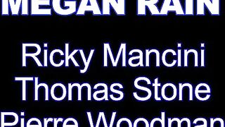 WoodmanCastingX Hard My first time Dped porn n WoodmanCastingX PierreWoodman MeganRain Hardcore DP Threesome Anal DeepThroat Blowjob