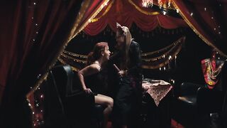 Tiffany Tatum and Norah Juliette lesbian blonde brunette close ups fingering FUTA lingerie masturbation reverse cowgirl seduction squirting