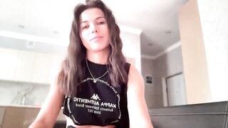 YourrrAngell - Porn Video [Myfreecams]: teasing striptease video, raw and real session, voluptuous décolletage